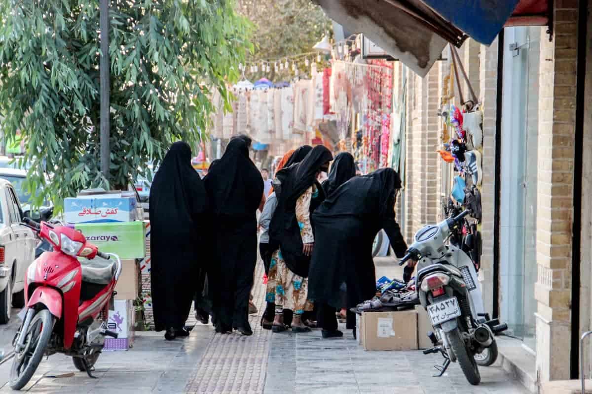 Conservative dress code in Iran and wearing black