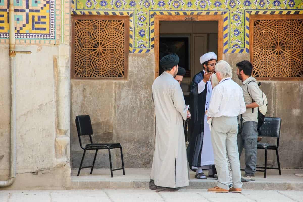 Local men in Iran wearing traditional clothing