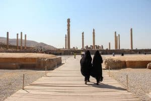 Conservative dress in Iran and wearing black