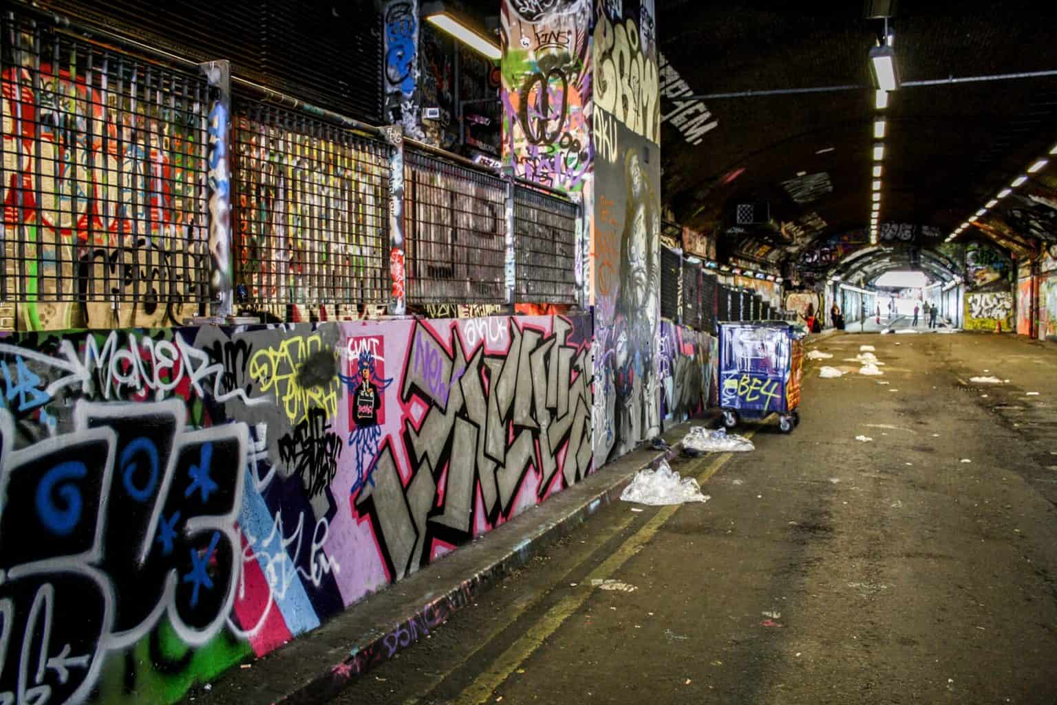 London Graffiti Tunnel Hidden Art at Waterloo Station