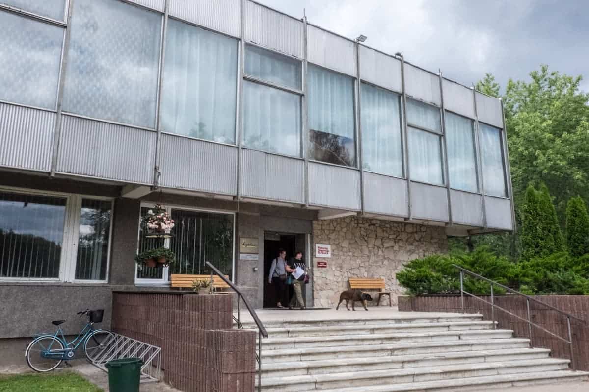 The building in Ligatne, Latvia where you will find the secret Soviet Bunker