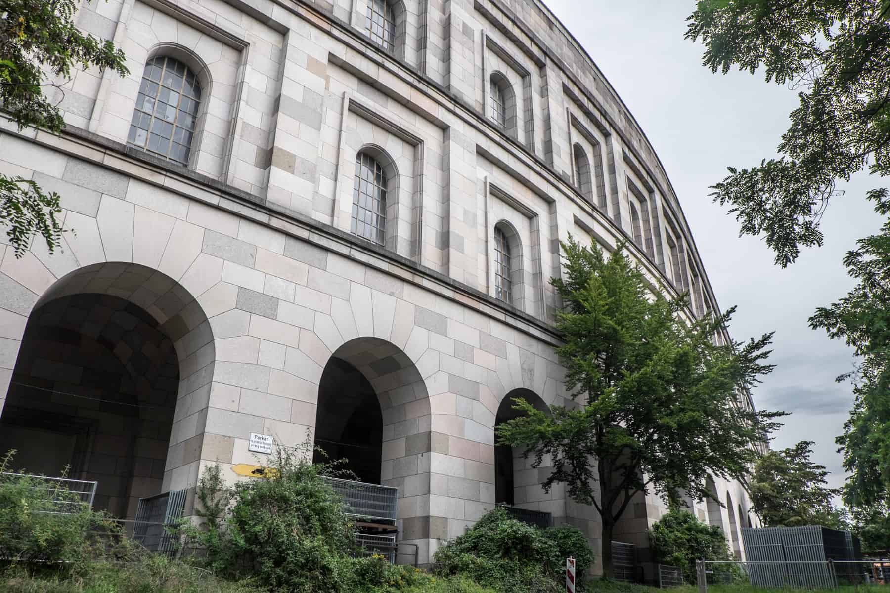 The marble clad exterior of the Congress Hall (Kongresshalle) - one of the sites of the former Nazi Party Rally Grounds that was meant to look like the Colosseum