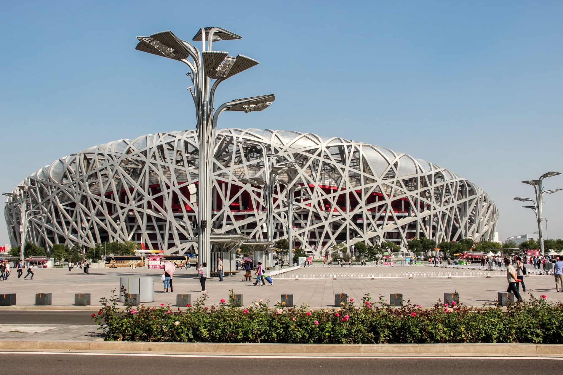 The Bird’s Nest designed on the National Stadium in Beijing's Olympic Park