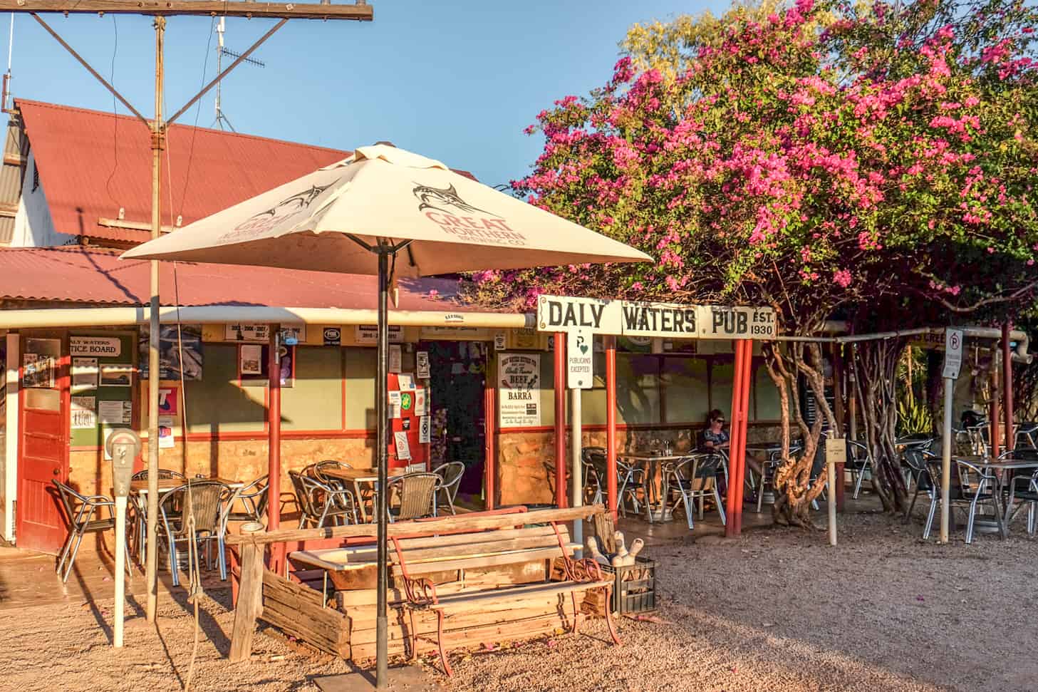 The exterior of the Daly Waters Pub - a stop over on a Darwin to Alice Springs Road Trip. 