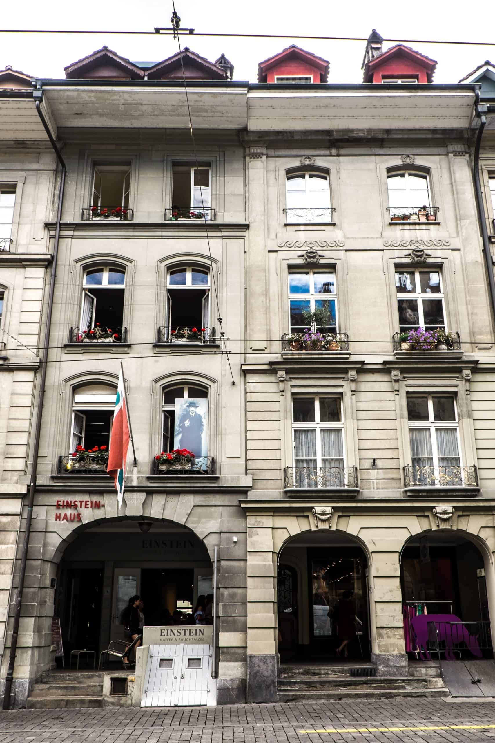 The exterior of the house where Albert Einstein lived in Bern, Switzerland