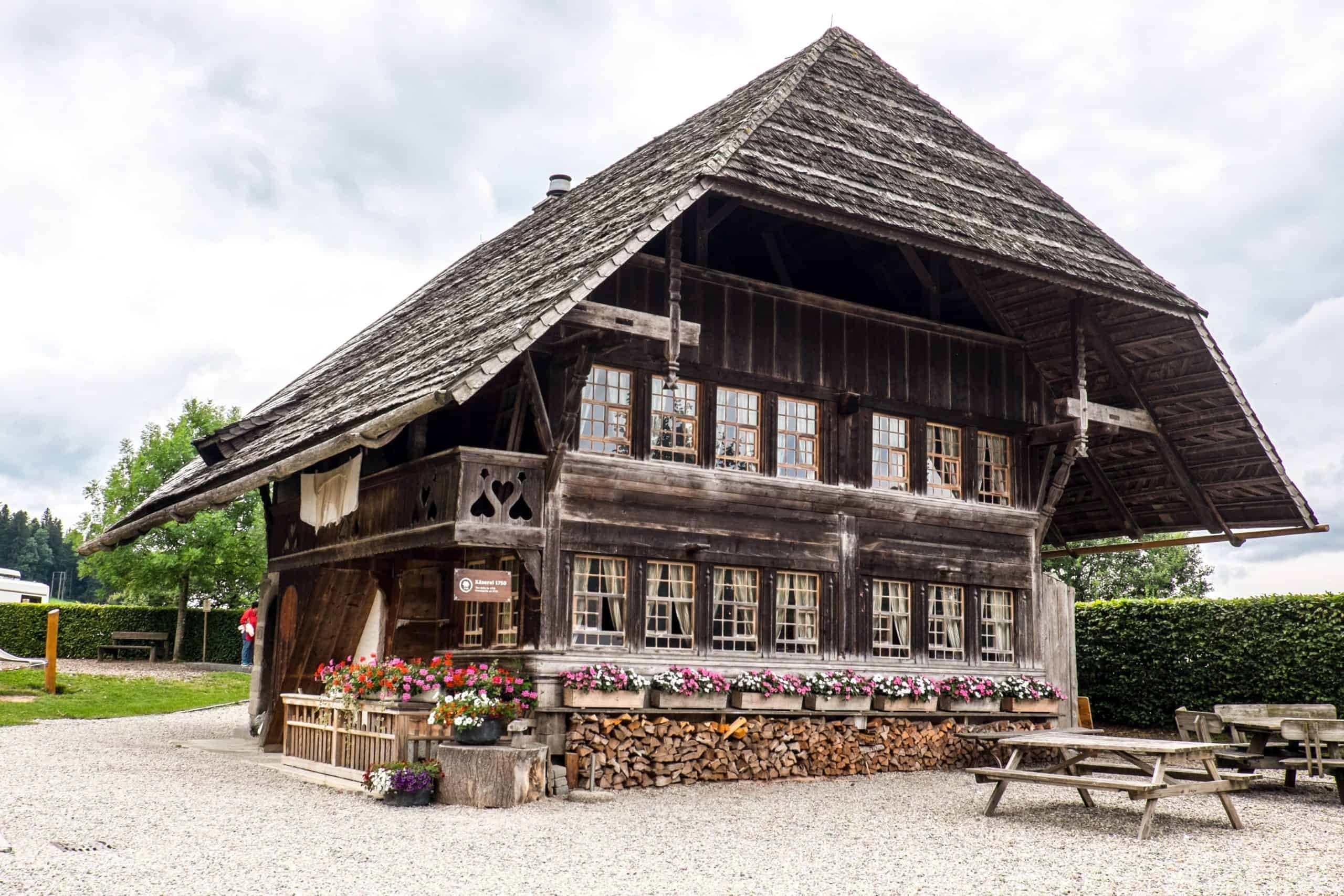 The first old dairy house in the Emmental Valley, Switzerland