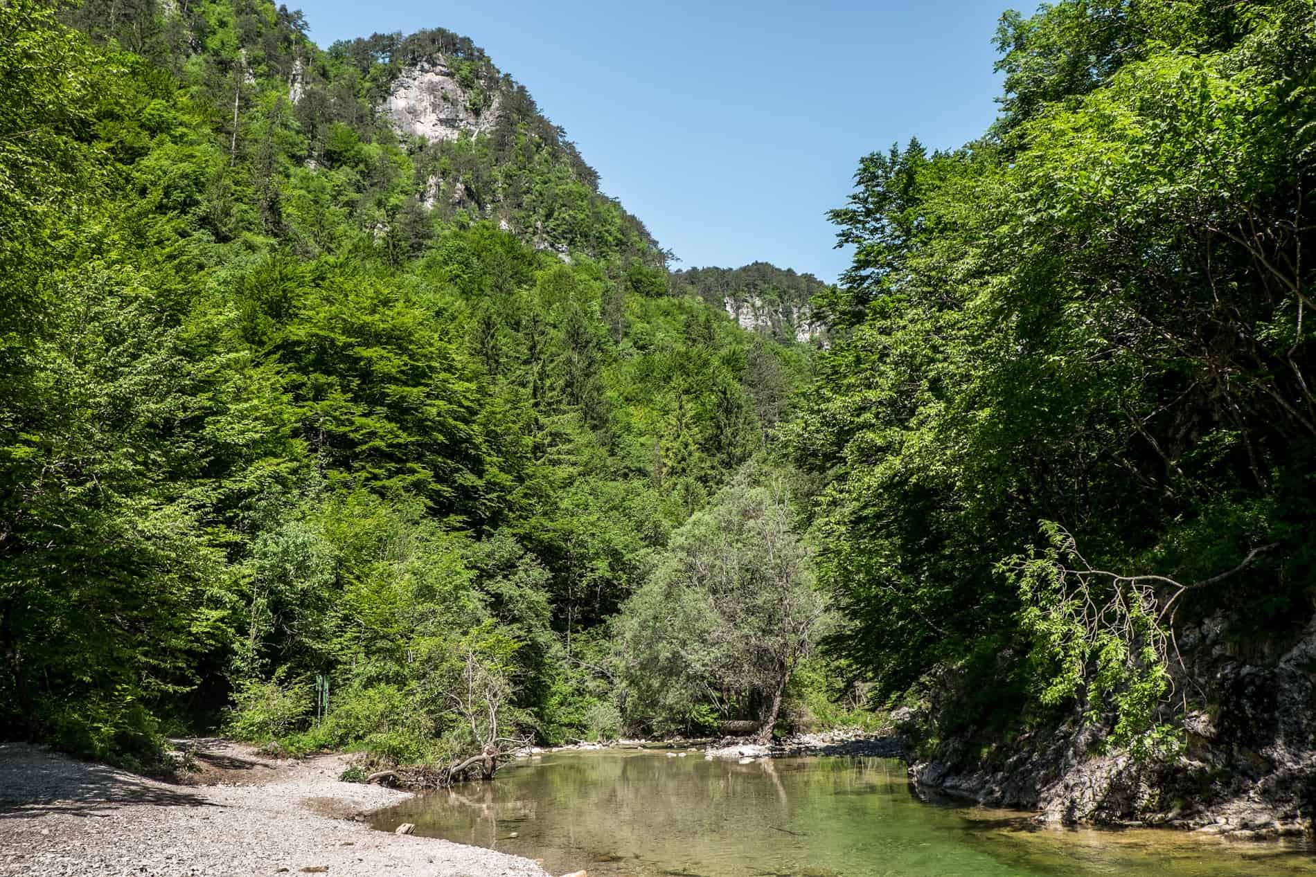 Visiting the mountain gorges of the Iški Morost Nature Reserve near Ljubljana, Slovenia.