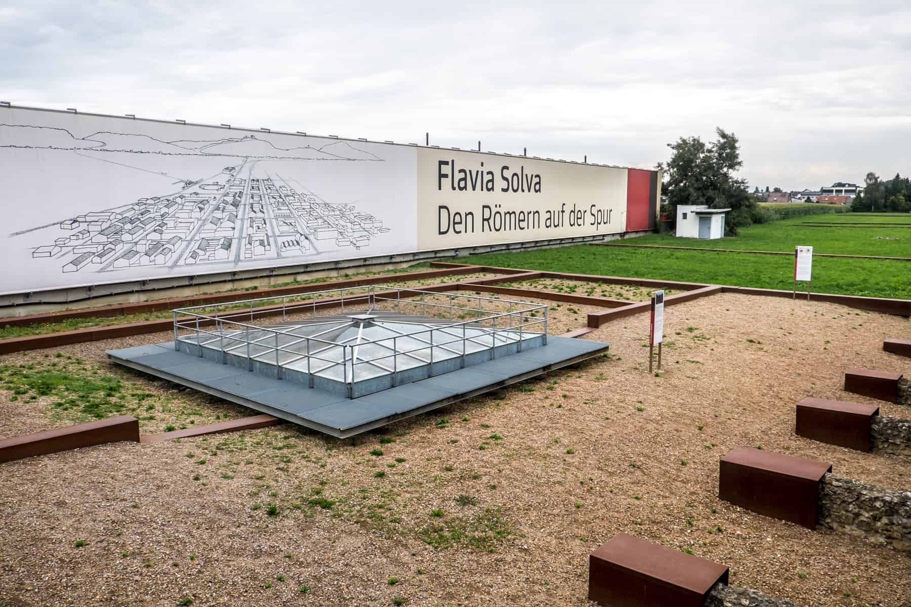 The archaeological excavation site of Flavia Solva roman town in South Styria, Austria